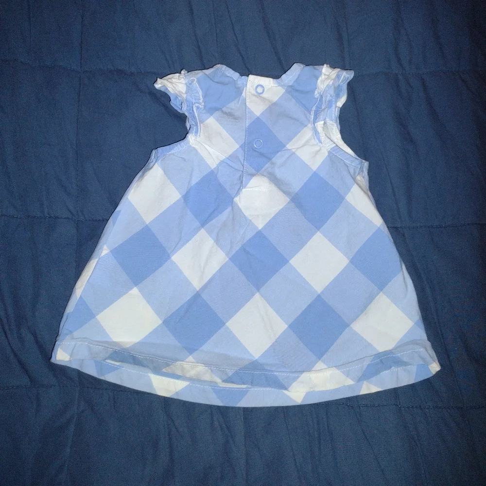 Carter's Blue and White Butterfly Dress Size 3 Months - Picture 2 of 5
